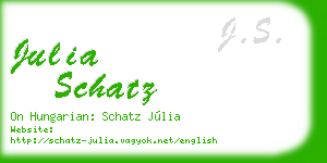 julia schatz business card