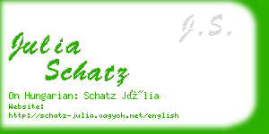 julia schatz business card